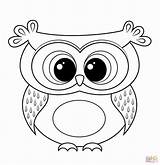 Owls Printable Getcolorings Animals sketch template
