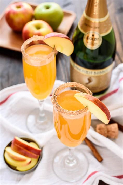 Apple Cider Champagne Cocktail {only 3 Ingredients