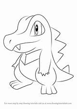 Totodile Drawingtutorials101 sketch template