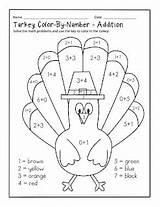 Thanksgiving Puzzles Turkey Math Worksheets Puzzle Color Addition Number Perplexing Activities Coloring Grade Thepuzzleden Multiplication Crafts sketch template