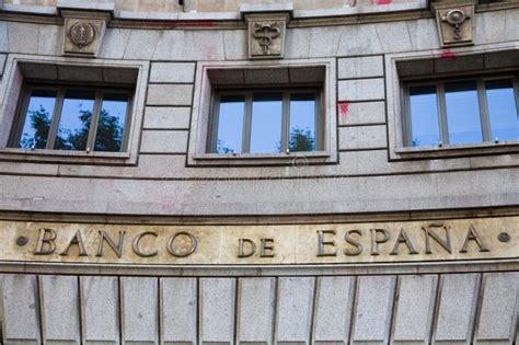 central bank spain editorial stock photo image