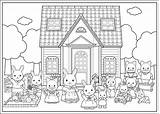 Coloring Calico Critters Pages Preschooler Paints Rudolph Reindeer sketch template