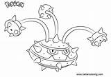 Pokemon Ferrothorn Coloring Pages Printable Kids Color sketch template