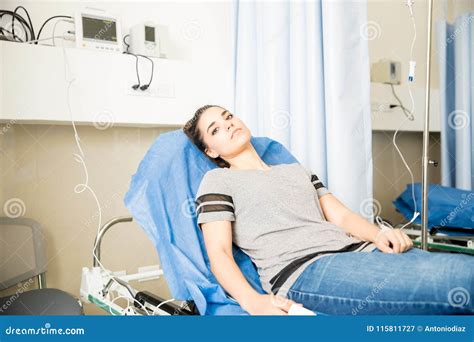 Ill Woman Admitted In A Hospital Stock Image Image Of Lifestyle