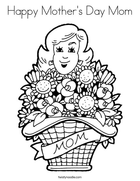 happy mothers day mom coloring page twisty noodle
