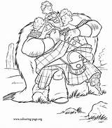Brave Coloring Hamish Hubert Harris Fergus King Merida Sons His Disney Colouring Pages Kids Dinokids Humans Looks Into Turned Brothers sketch template
