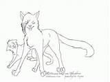 Coloring Cat Sketch Cinderheart sketch template
