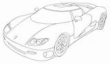 Koenigsegg Coloring Categories Car sketch template
