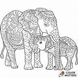 Coloring Ausmalen Elephants Malvorlagen sketch template