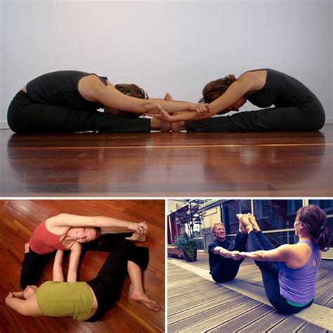 partner yoga pose sequence popsugar fitness