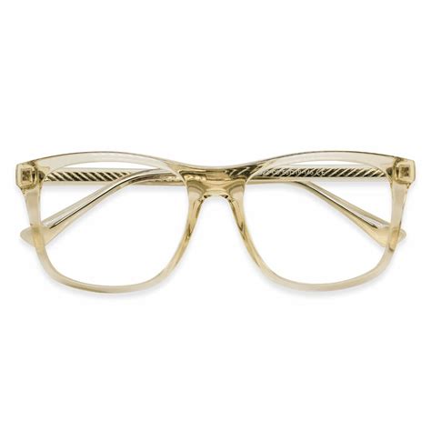 W2022 Square Yellow Eyeglasses Frames Leoptique