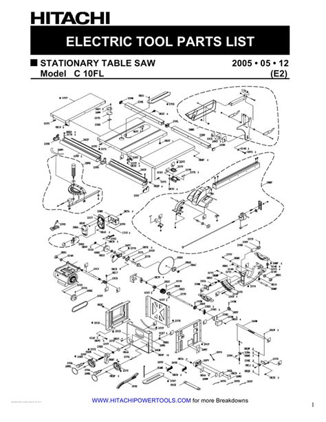 hitachi crj table  wiring diagram