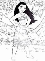 Disney Moana Coloring Pages Characters Walt Waialiki Wallpaper Background Club sketch template