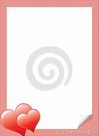 love letter template  hearts royalty  stock image image