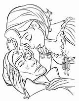 Rapunzel Tangled Tears Coloring Pages Flynn Frying Pan Cartoons Defense Tool Print Colorkid sketch template