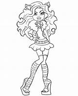 Coloring Wolf Clawdeen High Monster Pages Colouring Sheets Print sketch template