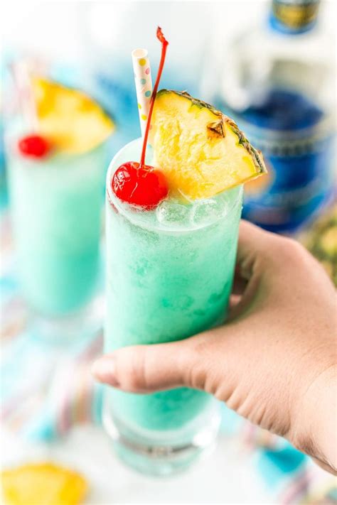 blue hawaiian cocktail   tropical drink recipe   rum blue curacao coconut cream