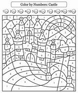 Number Color Pages Coloring Castle Princess Printable Printablee Printables Via sketch template