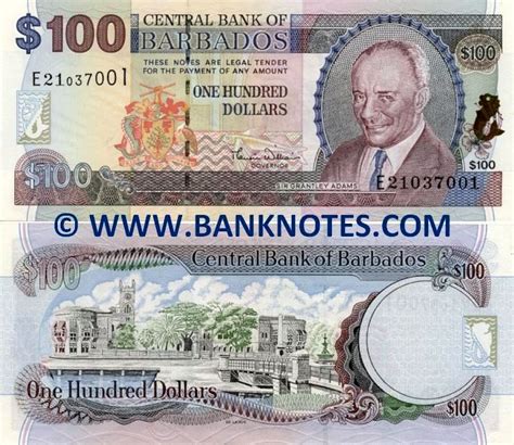 Barbados 100 Dollars 2000 Front Sir Grantley Herbert