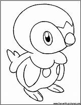 Piplup Coloring Pages Pokemon Kleurplaat Buneary Pikachu Sheet Fun Template Getdrawings Comments sketch template