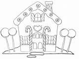 Gingerbread Coloring House Pages Printable Christmas Adorned sketch template
