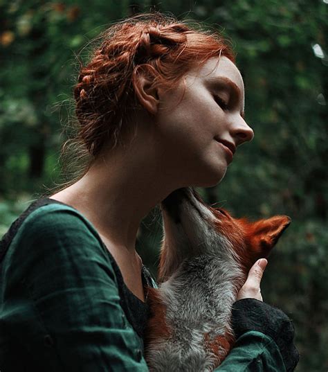 Fairy Tale Photographs Of Redhead And Red Fox