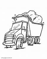Coloring Dump Truck Pages Printable Trucks Print Cargo Boys Look Other sketch template