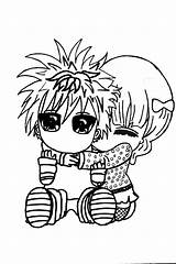Chibi Couples Outlined sketch template