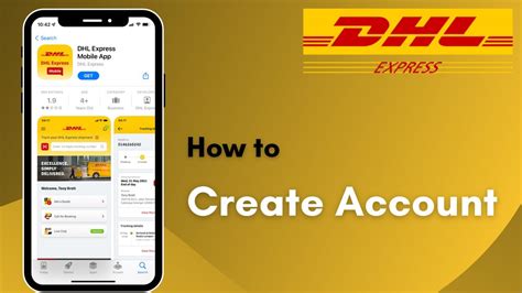 create dhl account sign  dhl  youtube