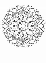 Mandala Coloring Printable Adult sketch template