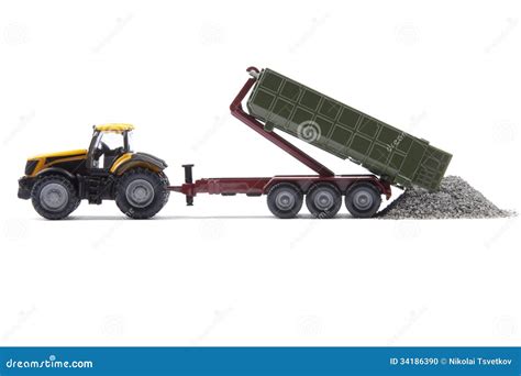 toy tractor  semi trailer stock photo image