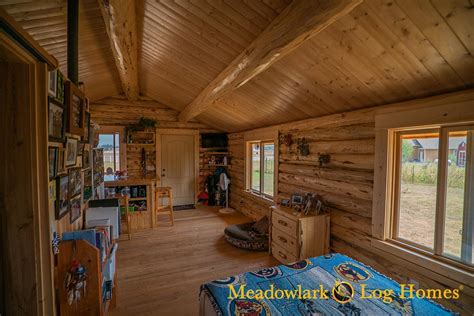 montana cabin  meadowlark log homes