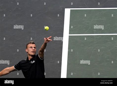 february  rotterdam  netherlands tennis abn amro atp tournament marton fucsovics hun