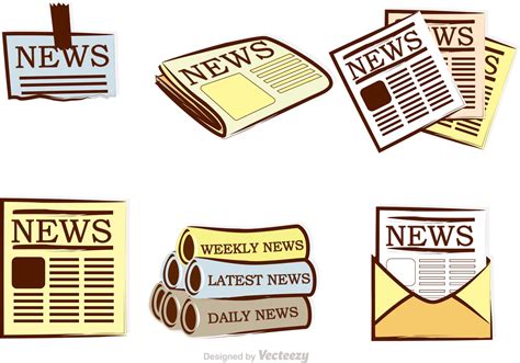 newspaper vector icons   vector art stock graphics images