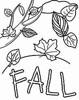 Seasons Coloring Four Getcolorings Autumn sketch template