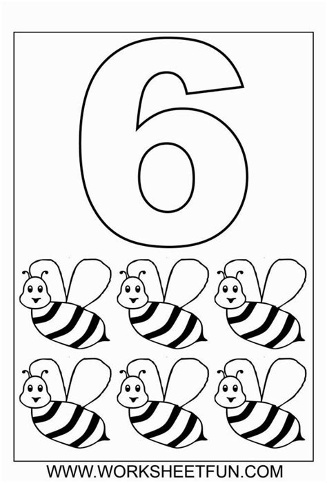 coloring pages  numbers  kindergarten