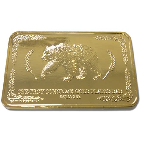 gold plated troy ounce bar