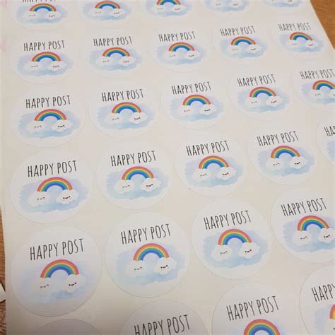 printed vinyl sticker sheets happy post stickers