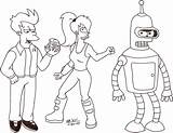 Futurama Coloring Pages Colouring Beavis Butthead Printable Bender Drawings Cartoon Book Sheets Time Timmy Adult Fan Family Guy Vector Online sketch template