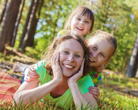 Beautiful Mother And Her Daughters Stock Image Image Of Freshness