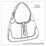 Drawing Bag Designer Gucci Handbag Borsa Sketch Disegno Cad Illustration Shoe Outlines Drawings sketch template
