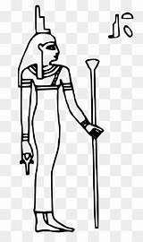 Isis Mesir Kuno Bastet Dea Iside Colorare Dewa Trasparente Smeraldo Tavola Unduh sketch template