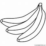 Coloring Banana Bunch Bananas Fruits Drawing Vegetables Print Color Kids Getdrawings Activity Clipartmag sketch template