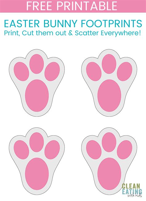 bunny footprint printable