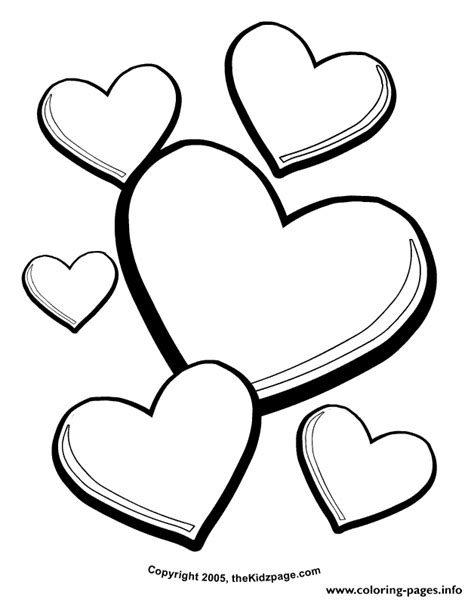 valentine heart hearts  valentines day coloring page printable