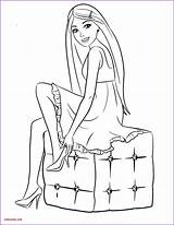 Barbie Doll Coloring Pages Color Mermaid Princess sketch template