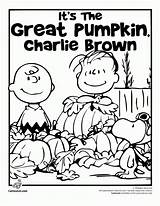 Coloring Charlie Brown Pages Halloween Pumpkin Great Peanuts Thanksgiving Snoopy Color Printable Kids Fall Its Adults Christmas Sheets Print Clipart sketch template
