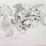 Duly Leila Allium Flower Peony sketch template