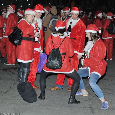 Father Christmases On Naughty List After Santacon Party Descends On