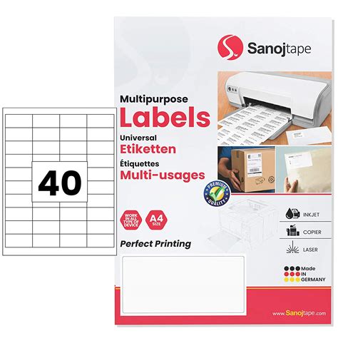 universal  white paper labels    mm  labels
